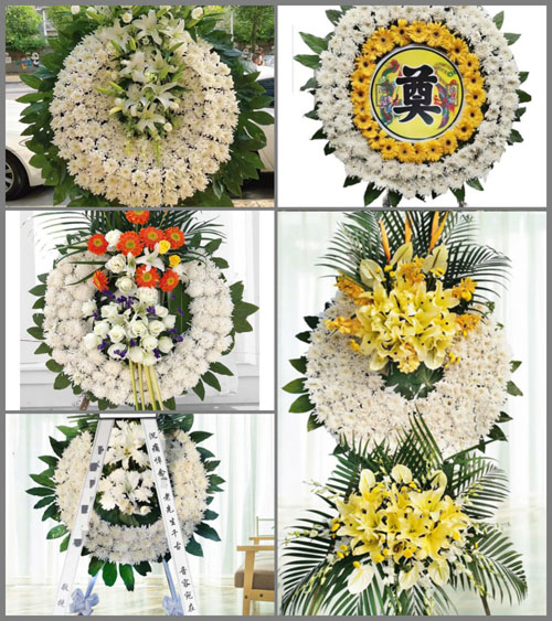 广东梅州市蕉岭县三圳镇福北村花圈速递